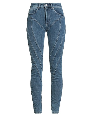 VICOLO Denim trousers Blue 99% Cotton, 1% Elastane