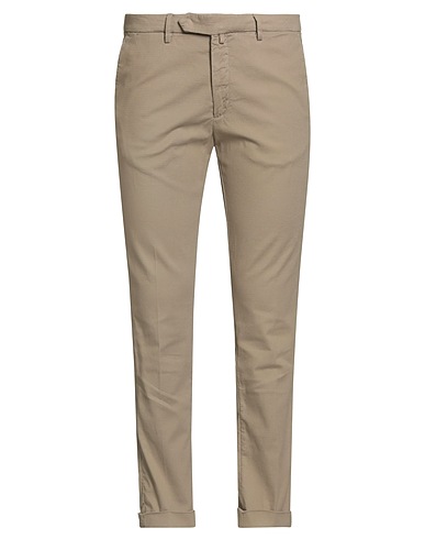 B SETTECENTO Casual trouser Sage green 97% Cotton, 3% Elastane