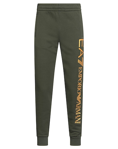 EA7 Casual trouser Military green 84% Cotton, 16% Polyester