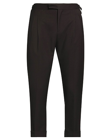 BE ABLE Casual trouser Dark brown 54% Polyester, 44% Virgin Wool, 2% Elastane