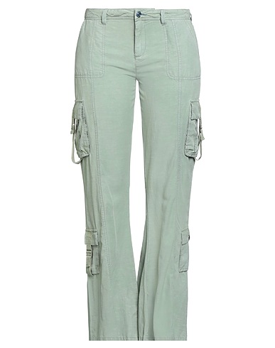 GUESS Pantalone Verde chiaro 70% Lyocell, 30% Lino