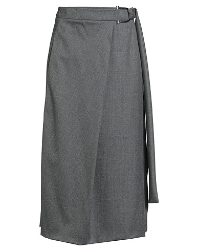 BOSS HUGO BOSS Midi skirt MARZOTTO Grey 99% Virgin Wool, 1% Elastane