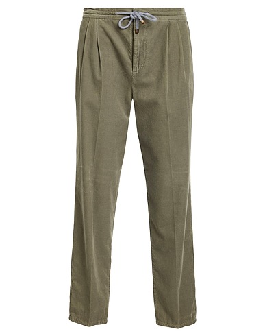 BRUNELLO CUCINELLI Pantalone Verde militare 100% Cotone