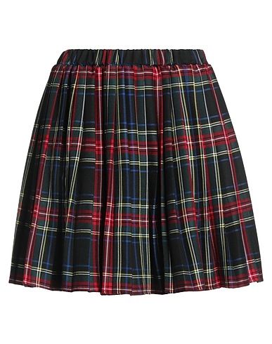VICOLO Mini skirt Black 79% Polyester, 19% Viscose, 2% Elastane
