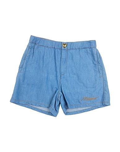 MOSCHINO TEEN Shorts jeans Blu 45% Cotone, 38% Lyocell, 17% Lino, Poliestere