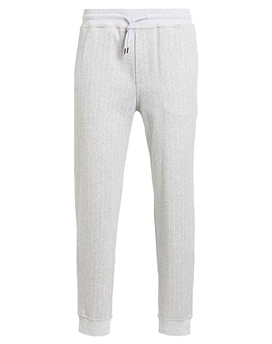BRUNELLO CUCINELLI Casual trouser Light grey 87% Cotton, 8% Cashmere, 5% Silk