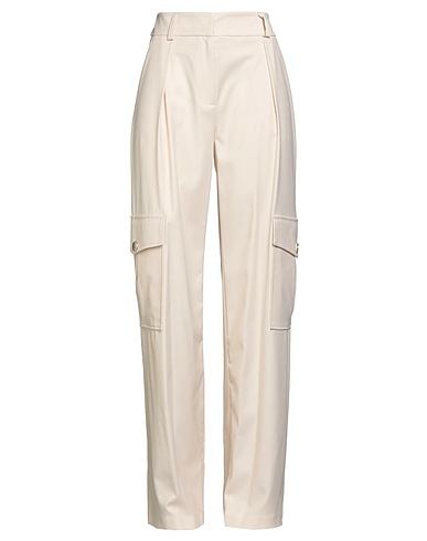 CRISTINAEFFE Casual pants Ivory 64% Polyester, 33% Viscose, 3% Elastane