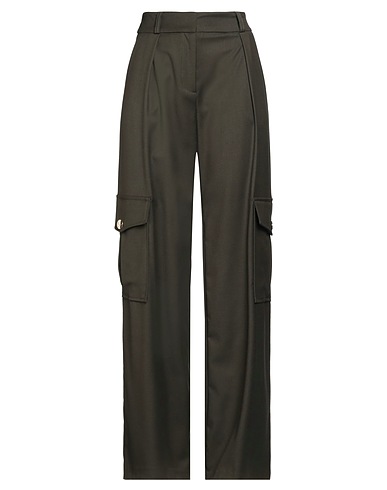 CRISTINAEFFE Casual trouser Dark green 64% Polyester, 33% Viscose, 3% Elastane