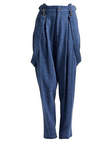 MOSCHINO Casual trouser COUTURE Slate blue 36% Wool, 34% Acrylic, 18% Polyester, 9% Polyamide, 3% Cotton