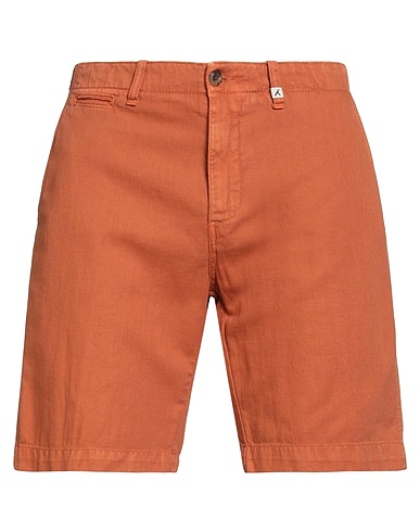 MYTHS Denim shorts Rust 72% Cotton, 25% Linen, 3% Elastane
