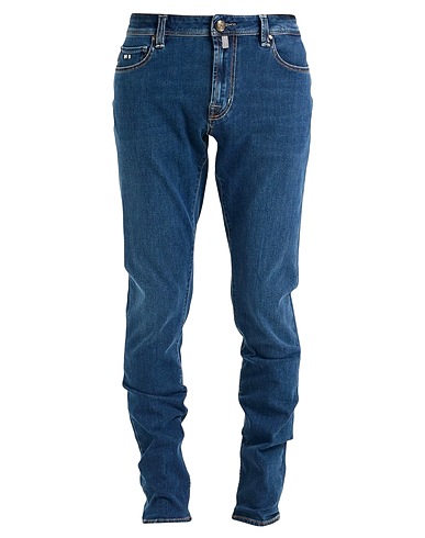 TRAMAROSSA Denim trousers Blue 90% Cotton, 6% Elastomultiester, 4% Elastane