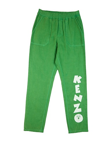KENZO KIDS Casual trouser Green 69% Lyocell, 16% Cotton, 15% Linen