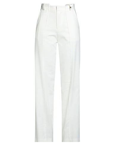 GAëLLE Paris Casual trouser White 75% Cotton, 22% Polyamide, 3% Elastane