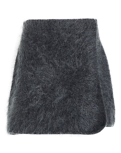 BY MALENE BIRGER Mini skirt Grey 57% Wool, 30% Mohair wool, 11% Polyamide, 2% Elastane