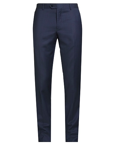 PAOLONI Casual trouser Midnight blue 100% Virgin Wool