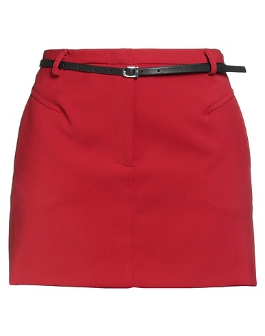 PATRIZIA PEPE Mini skirt Brick red 97% Polyester, 3% Elastane