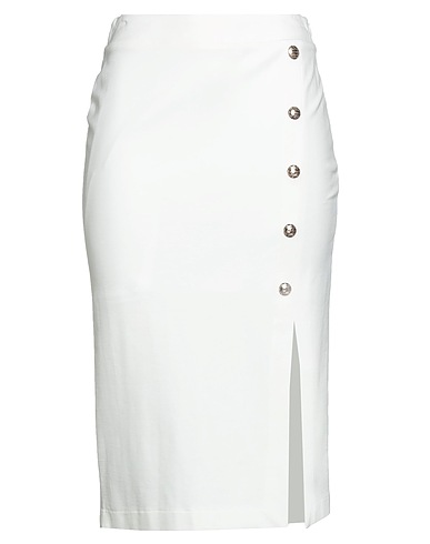 GAëLLE Paris Midi skirt Off white 65% Viscose, 30% Polyester, 5% Elastane