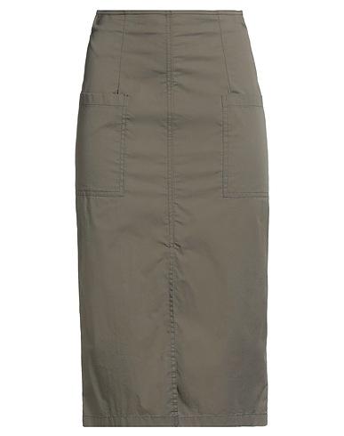 ALESSIA SANTI Midi skirt Military green 66% Cotton, 31% Polyamide, 3% Elastane