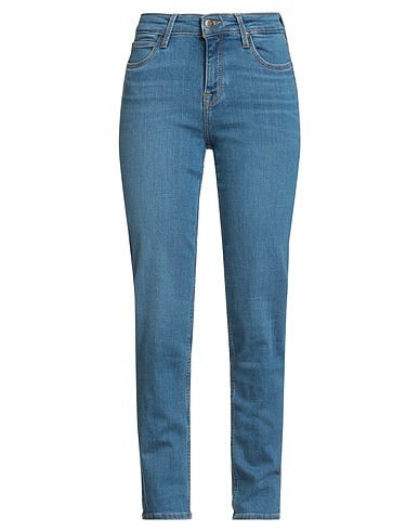 LEE Denim pants Blue 84% Cotton, 14% Polyester, 2% Elastane