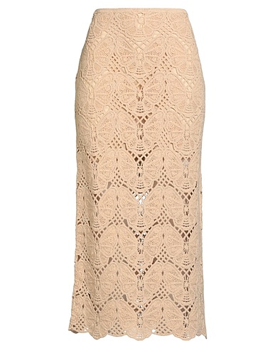 BY MALENE BIRGER Midi skirt Beige 100% Cotton