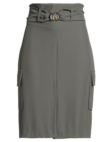 CAFèNOIR Midi skirt Military green 96% Polyester, 4% Elastane