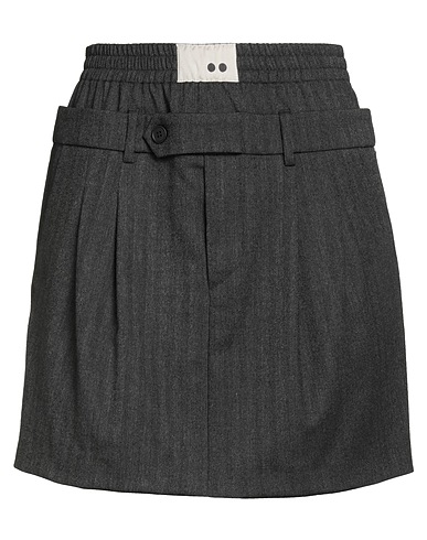 THE M.. Mini skirt Charcoal 63% Polyester, 34% Viscose, 3% Elastane