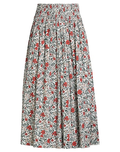 THE GREAT. Midi skirt White 100% Cotton