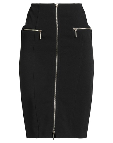 SIMONA CORSELLINI Gonna midi Nero 95% Poliestere, 5% Elastan