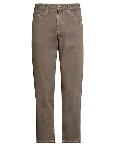 DW DENIM WORLD Casual trouser Khaki 98% Cotton, 2% Elastane
