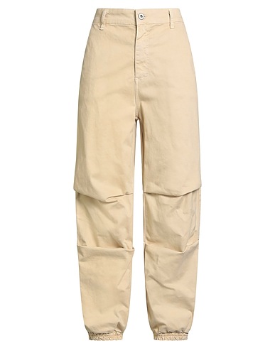 PLEASE Casual pants Beige 97% Cotton, 3% Elastane