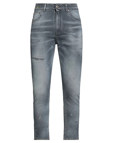 DW DENIM WORLD Denim pants Grey 84% Cotton, 14% PES, 2% Elastane