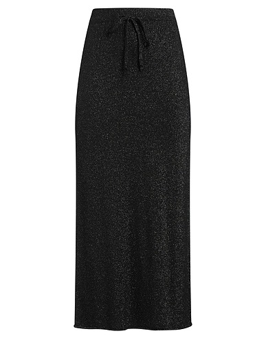 KONTATTO Long skirt Black 41% Viscose, 31% Polyamide, 22% Polyester, 6% Metal