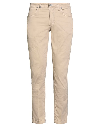 BARBATI Casual pants Beige 97% Cotton, 3% Elastane