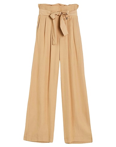 FRACOMINA Casual pants EASYCHIC Beige 55% Tencel™, 30% Viscose, 15% Linen