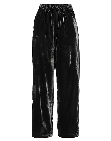 WU'SIDE Casual trouser Charcoal 80% Rayon, 20% Viscose