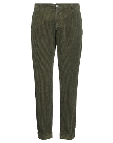 AVIGNON Casual pants Military green 98% Cotton, 2% Elastane
