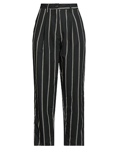 WHITE SAND Casual trouser Black 74% Viscose, 22% Polyester, 4% Cotton