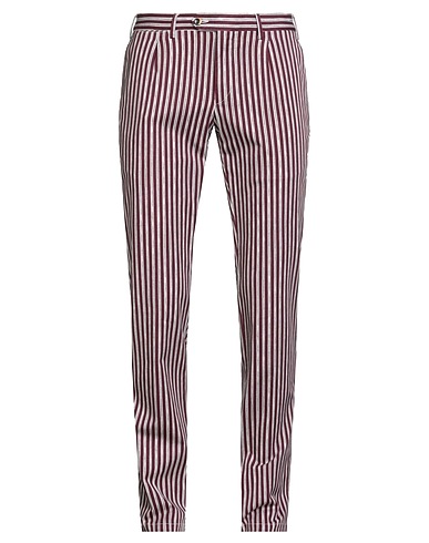 GERMANO Casual pants Burgundy 97% Cotton, 3% Elastane