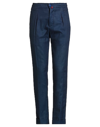 KITON Casual trouser Navy blue 100% Cotton