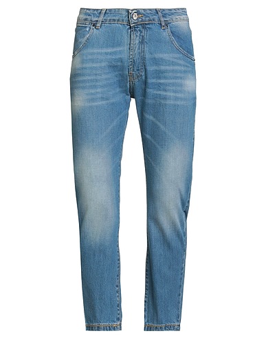 TAKE-TWO Denim trousers Blue 100% Cotton