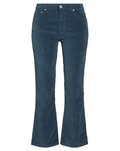 PLEASE Casual pants Blue 97% Cotton, 3% Elastane