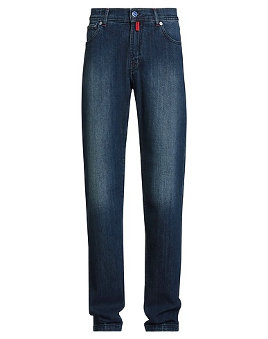 KITON Denim trousers Blue 98% Cotton, 2% Elastane