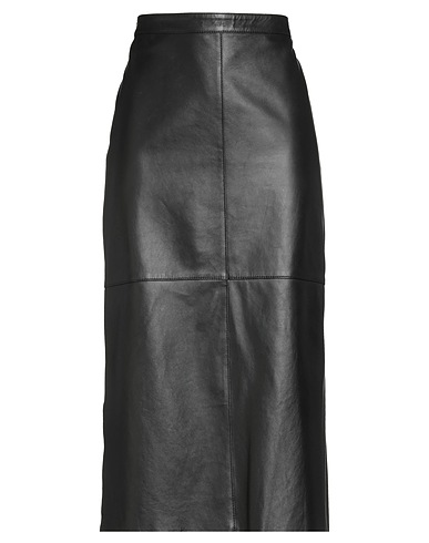 ANTONELLI Midi skirt Black 100% Lambskin