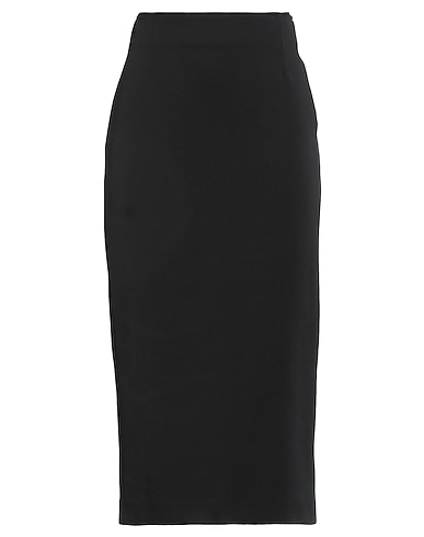 WINDSOR. Midi skirt Black 51% Cotton, 44% Polyester, 5% Elastane