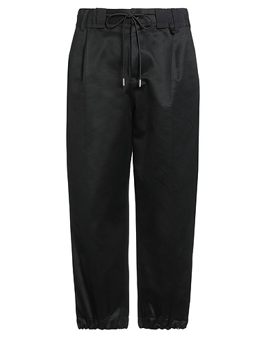 SACAI Casual pants Black 100% Cotton, Nylon