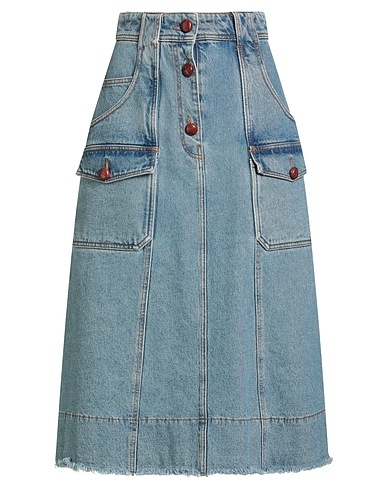 PHILOSOPHY di LORENZO SERAFINI Denim skirt Blue 100% Cotton
