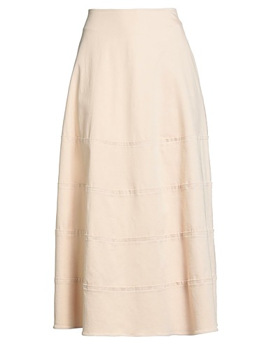 GENTRYPORTOFINO Midi skirt Beige 98% Cotton, 2% Elastane