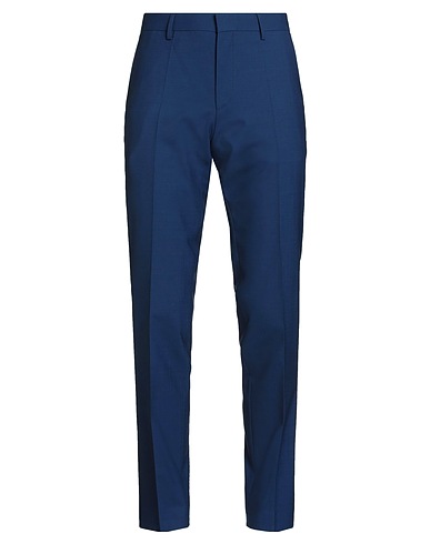BOSS Casual trouser Navy blue 95% Virgin Wool, 5% Elastane