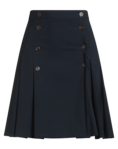 KILTIE Mini skirt Navy blue 96% Virgin Wool, 4% Elastane
