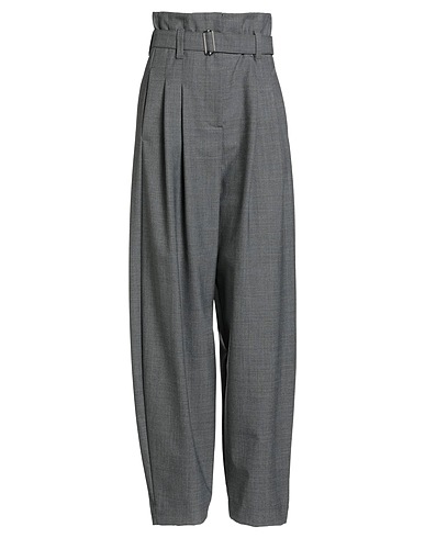 SOLOTRE Casual trouser Grey 53% Polyester, 43% Virgin Wool, 4% Elastane